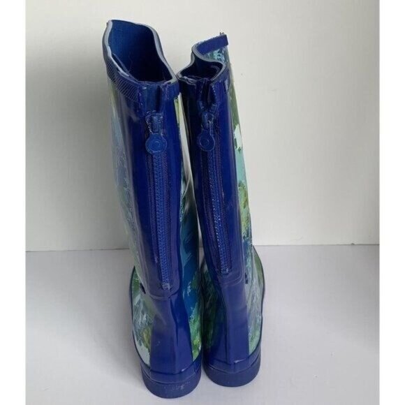 Hunter Women's Abstract Waterproof Rain Boots 6 Zip Up Outdoor Bright Statement - Picture 5 of 10